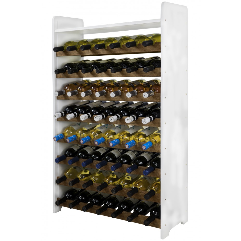 Dębowy regał na wino z półką RW-20 /56 butelek/ – White & Dark Oak