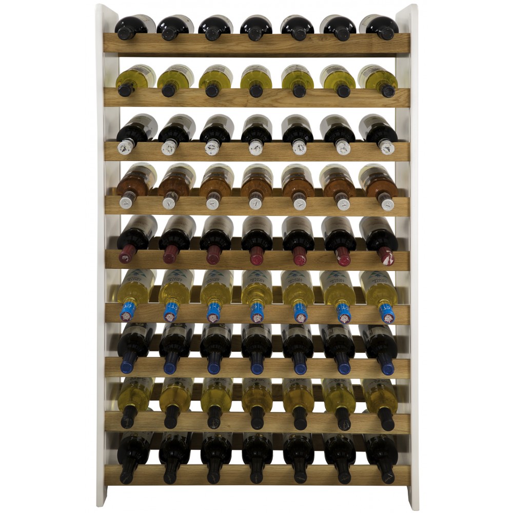 Dębowy regał na wino RW-20 /63 butelki/ – White & Light Oak
