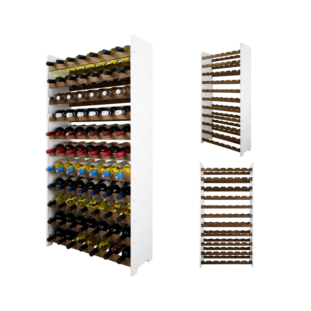 Dębowy regał na wino RW-20 /77 butelek/ – White & Dark Oak
