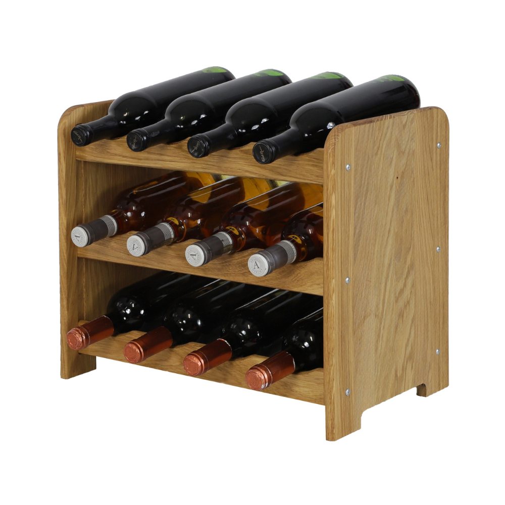 Dębowy Regał na Wino RW-22/12 butelek/ Olejowany