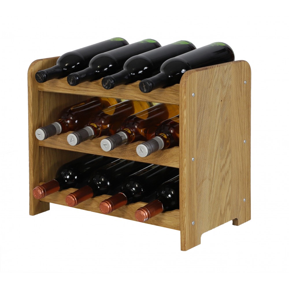 Dębowy Regał na Wino RW-22/12 butelek/ Olejowany