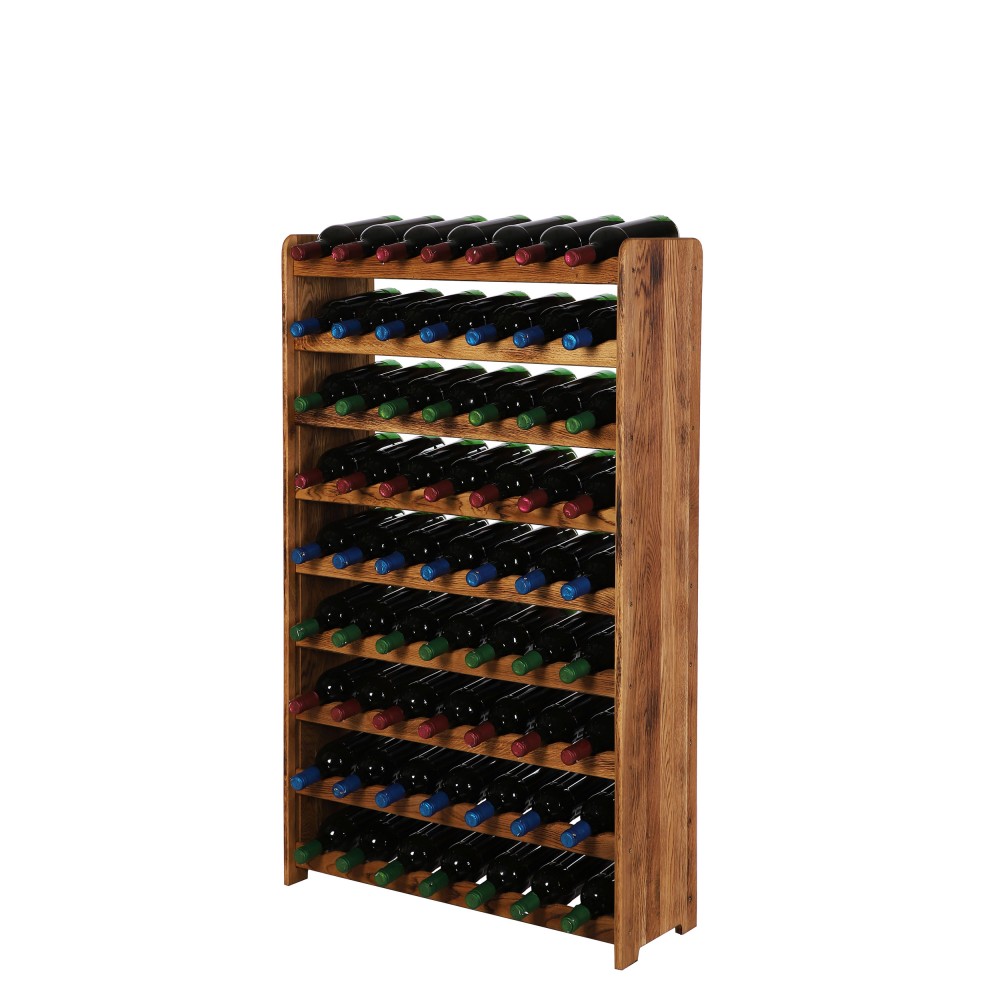 Dębowy Regał na Wino RW-22/63 butelki/ Opalany Olej