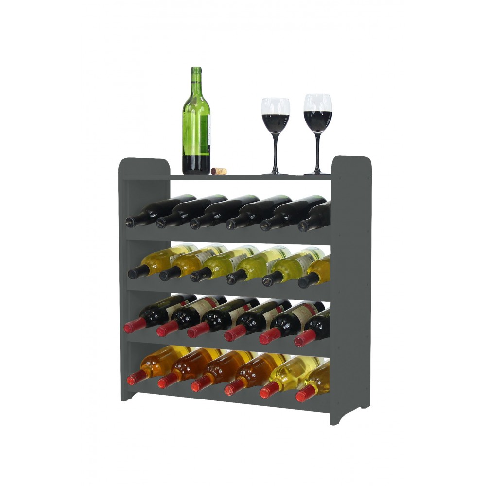 Regał na wino z półką RW-16 /24 butelki/ - Szary