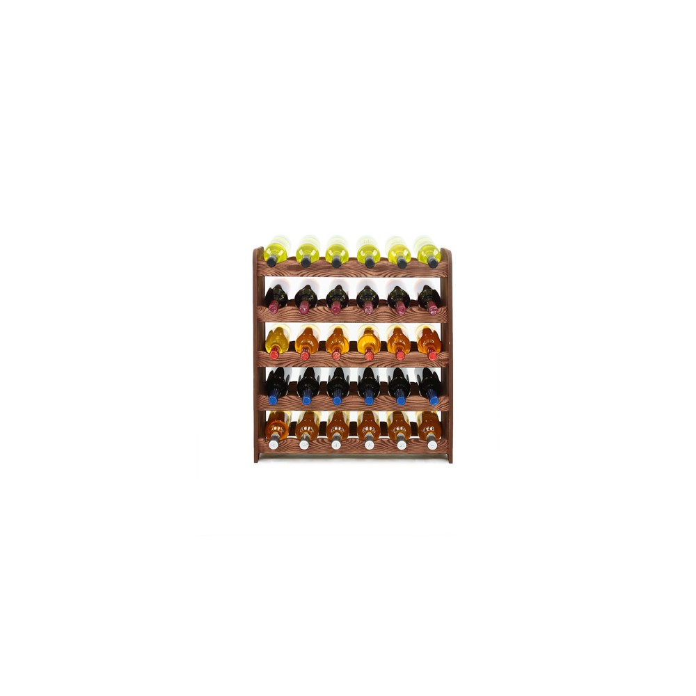 Regał na wino RW-16 /30 butelek/ - Brązowy Dekor