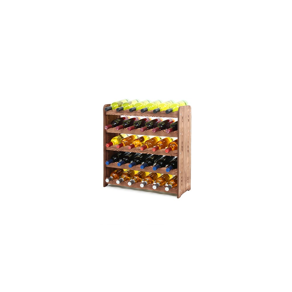 Regał na wino RW-16 /30 butelek/ - Brązowy Dekor