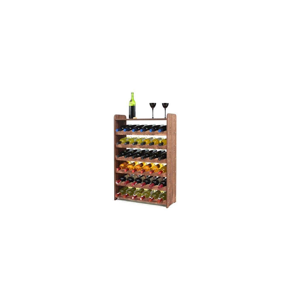 Regał na wino z półką RW-16 /36 butelek/ - Brązowy Dekor