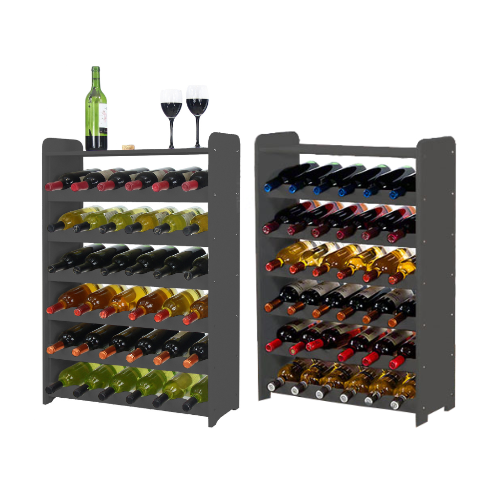 Regał na wino z półką RW-16 /36 butelek/ - Szary