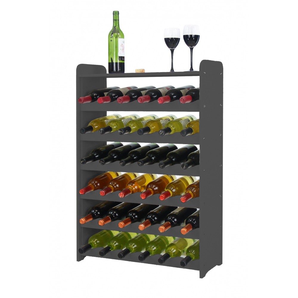 Regał na wino z półką RW-16 /36 butelek/ - Szary