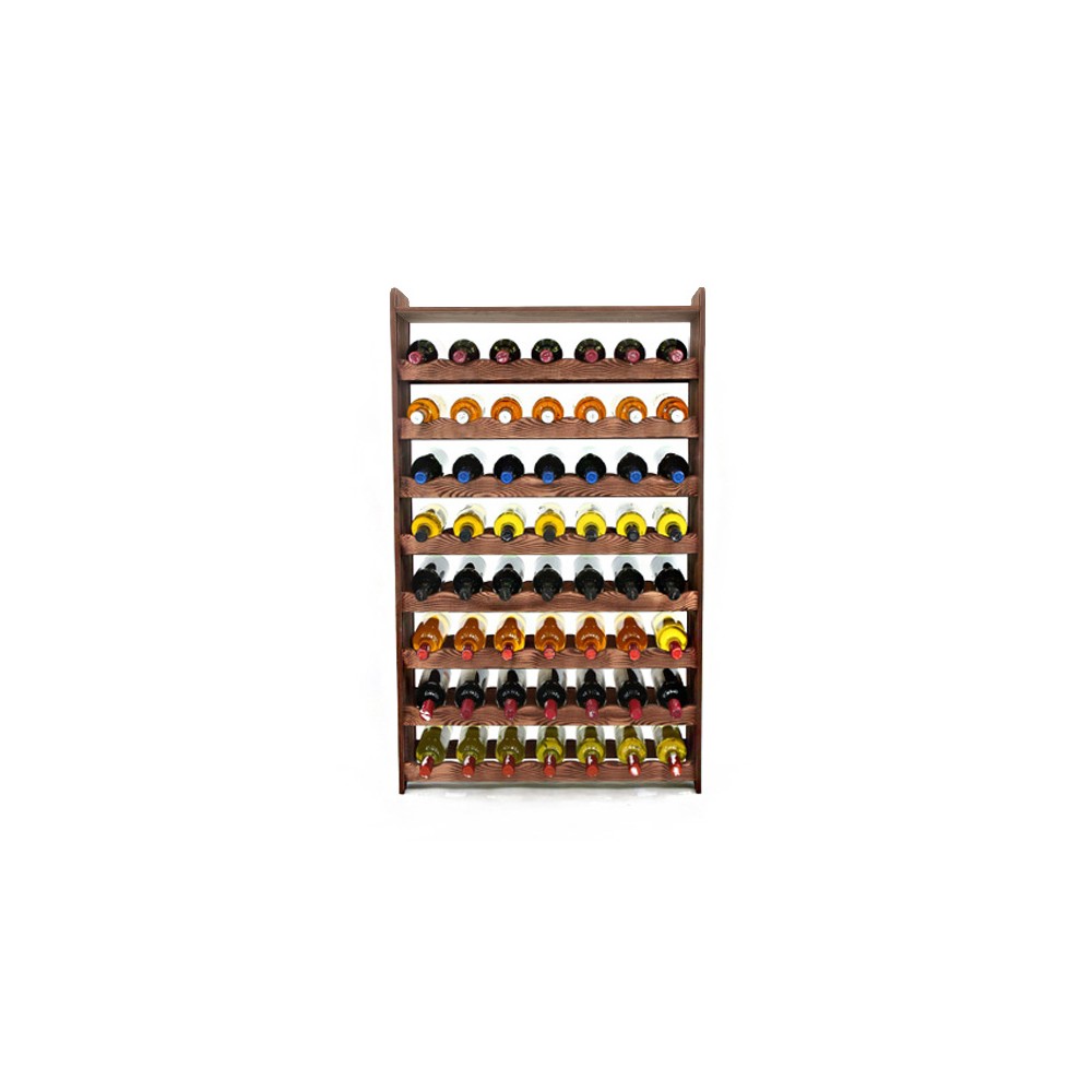 Regał na wino z półką RW-16 /56 butelek/ - Brązowy Dekor