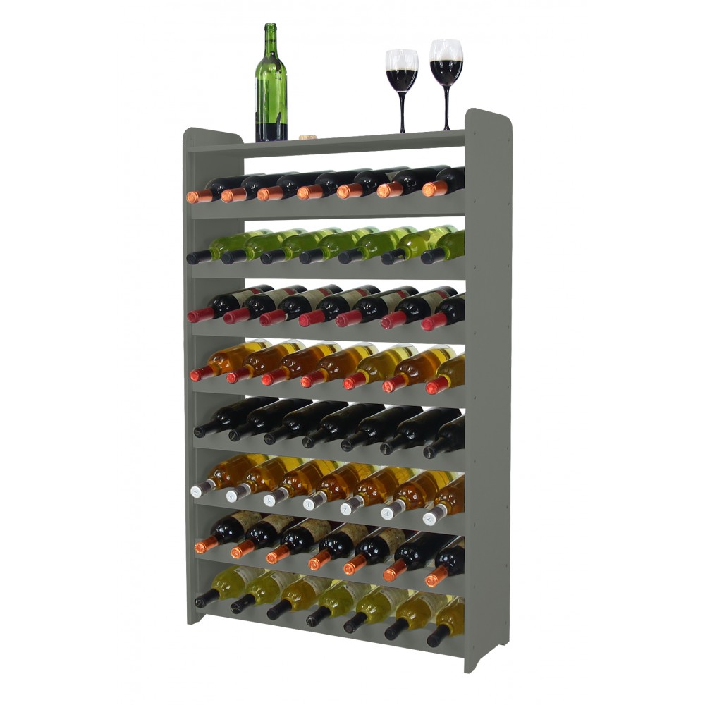 Regał na wino z półką RW-16 /56 butelek/ - Szary