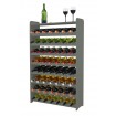 Regał na wino z półką RW-16 /56 butelek/ - Szary