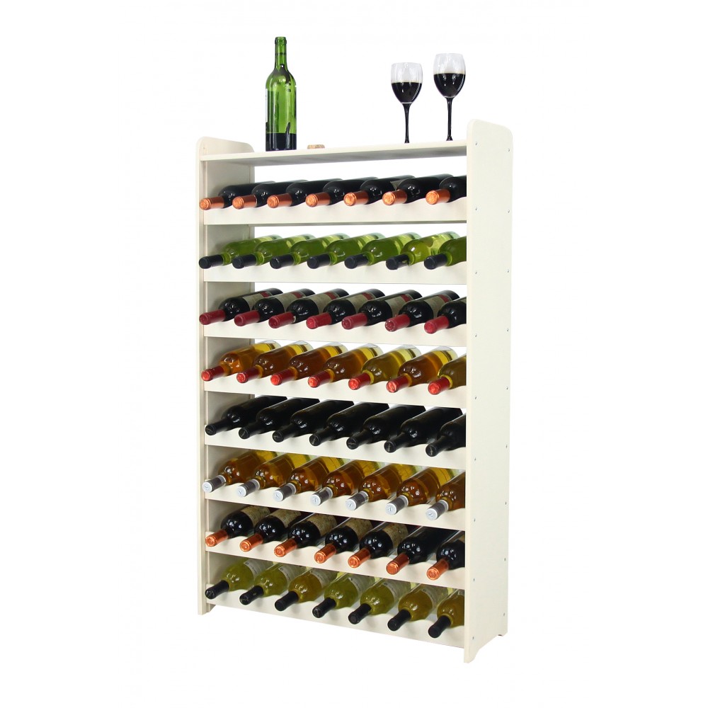 Regał na wino z półką RW-16 /56 butelek/ - Ecru