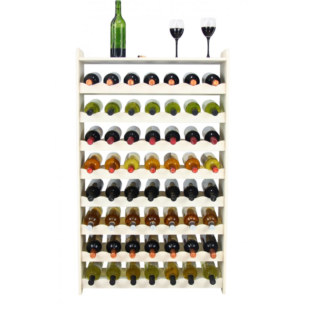 Regał na wino z półką RW-16 /56 butelek/ - Ecru