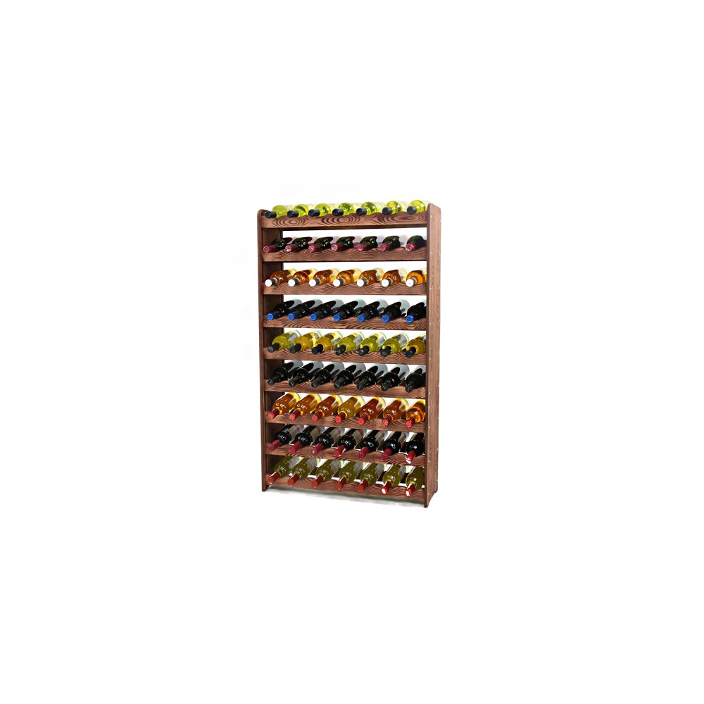Regał na wino RW-16 /63 butelki/ - Brązowy Dekor