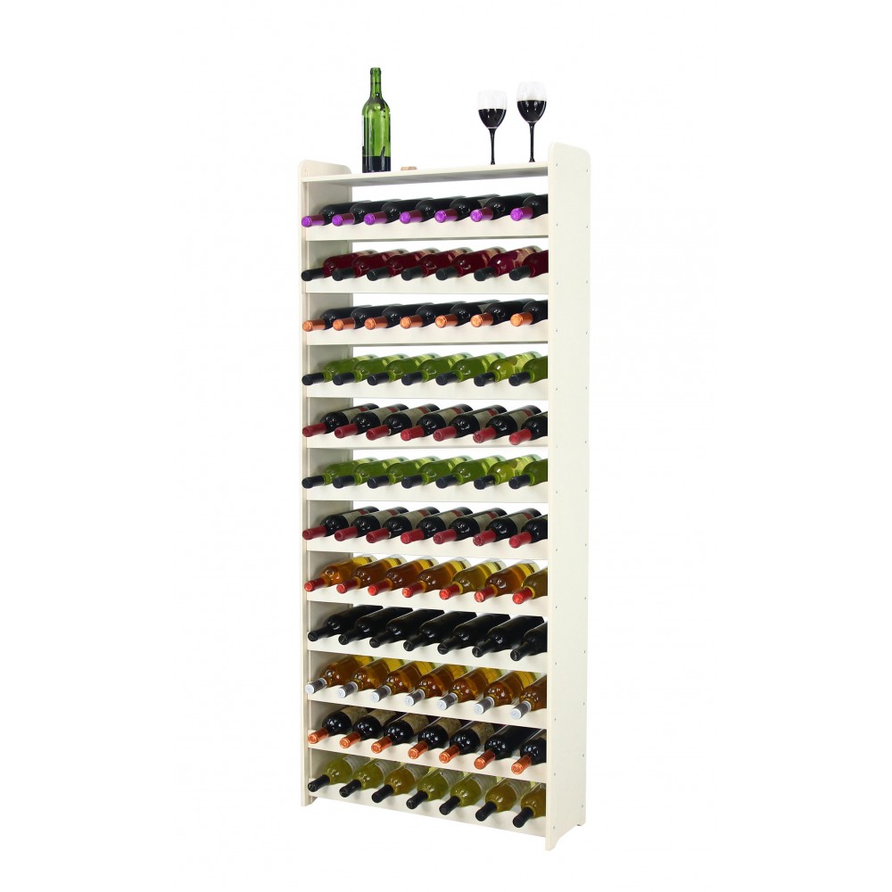 Regał na wino z półką RW-16 /84 butelki/ - Ecru