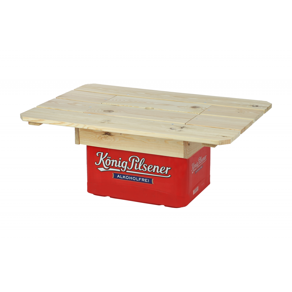 Drewniany blat plenerowy na skrzynkę piwa BNP - Naturalny
