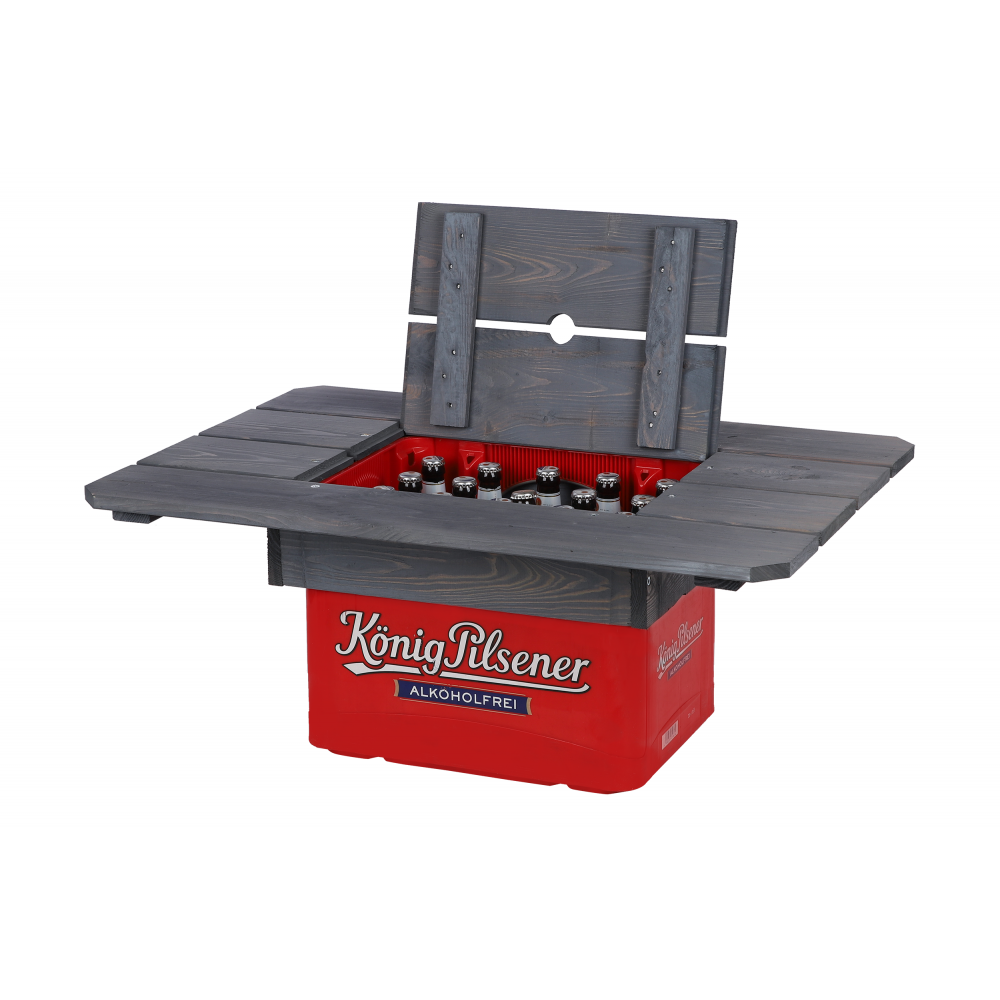 Drewniany blat plenerowy na skrzynkę piwa BNP - Szary