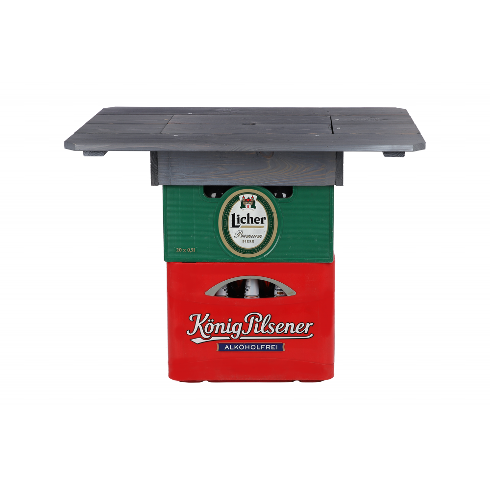 Drewniany blat plenerowy na skrzynkę piwa BNP - Szary