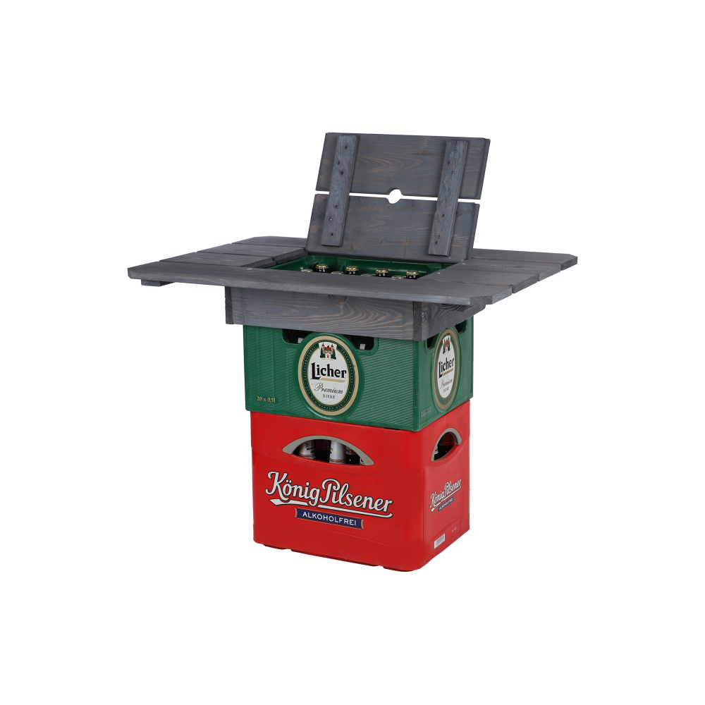 Drewniany blat plenerowy na skrzynkę piwa BNP - Szary