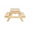 Stół piknikowy z otworem na parasol SPD/80cm - Naturalny