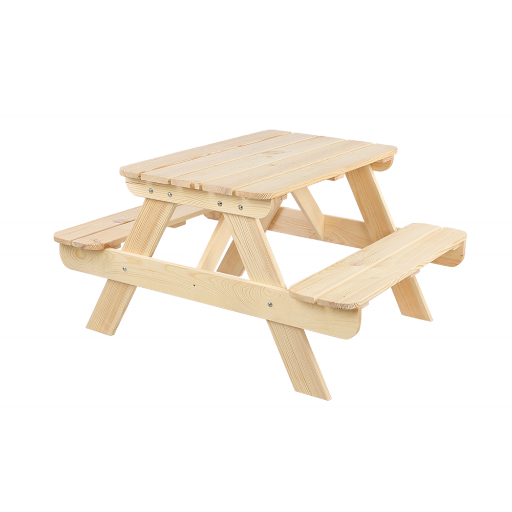 Stół piknikowy z otworem na parasol SPD/80cm - Naturalny