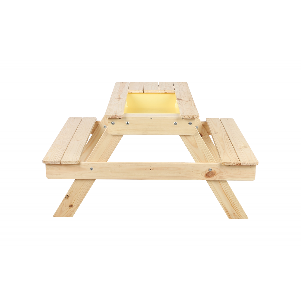 Stół piknikowy z pojemnikiem i pokrywą SPD/80cm - Naturalny