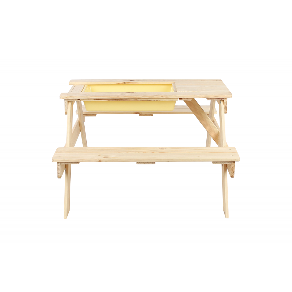 Stół piknikowy z pojemnikiem i pokrywą SPD/80cm - Naturalny