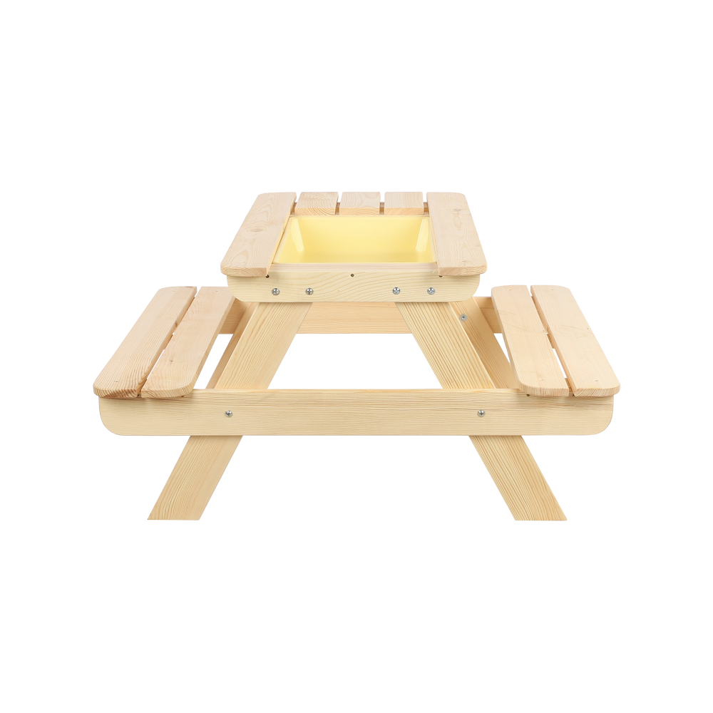 Stół piknikowy z pojemnikiem i pokrywą SPD/80cm - Naturalny