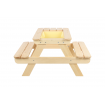 Stół piknikowy z pojemnikiem i pokrywą SPD/80cm - Naturalny