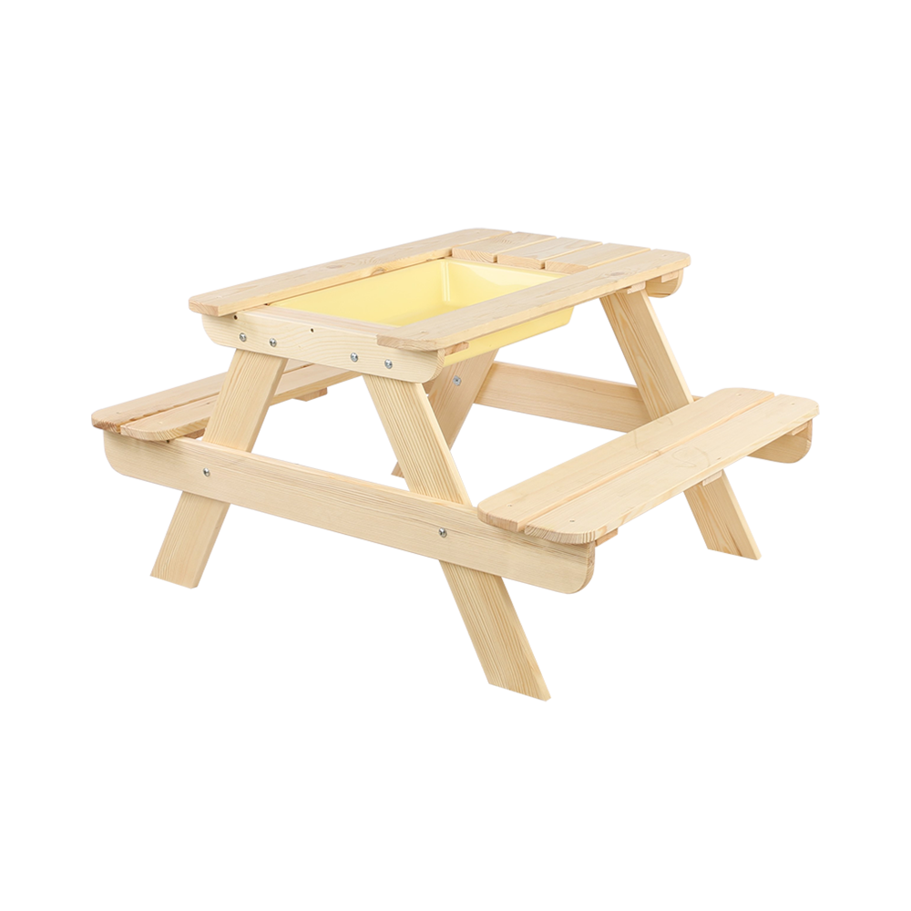 Stół piknikowy z pojemnikiem i pokrywą SPD/80cm - Naturalny