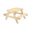 Stół piknikowy z pojemnikiem i pokrywą SPD/80cm - Naturalny