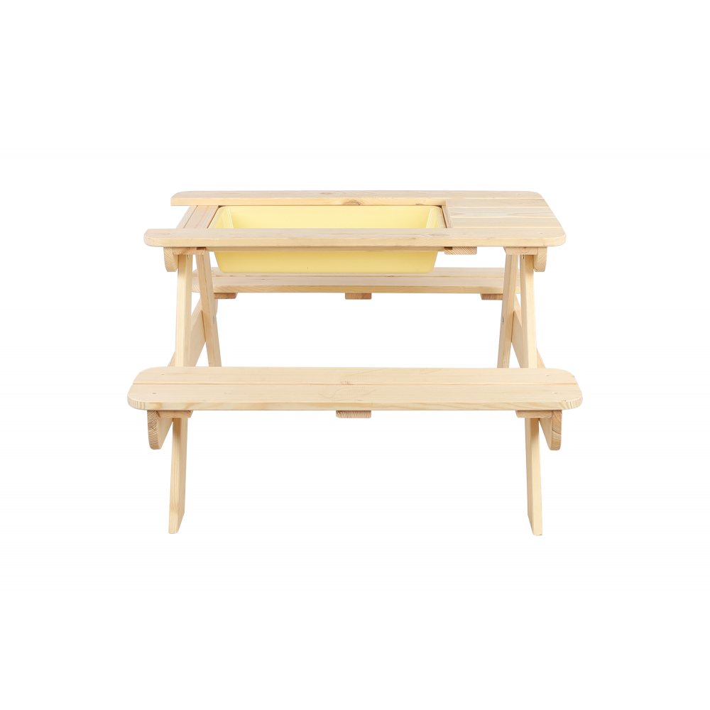 Stół piknikowy z pojemnikiem i pokrywą SPD/80cm - Naturalny