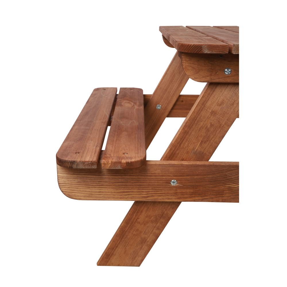 Stół piknikowy z otworem na parasol SPD/80cm - Brązowy