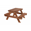 Stół piknikowy z otworem na parasol SPD/80cm - Brązowy