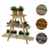 Drewniany Kwietnik 79x101x26 cm – RP/  3- poziomowy/ Naturalny