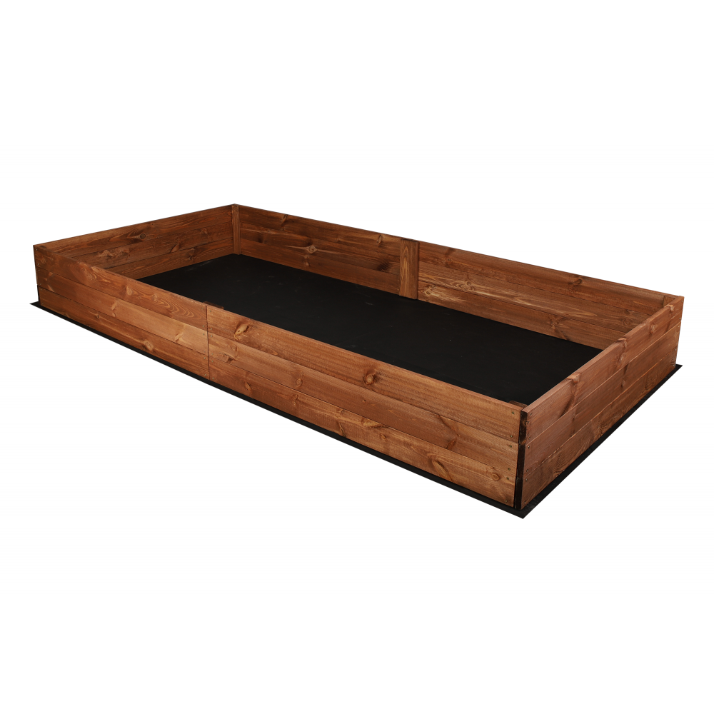 Wielka skrzynia ogrodowa ZP06 /27x237x80 cm/ Brązowa