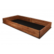 Wielka skrzynia ogrodowa ZP06 /27x237x80 cm/ Brązowa