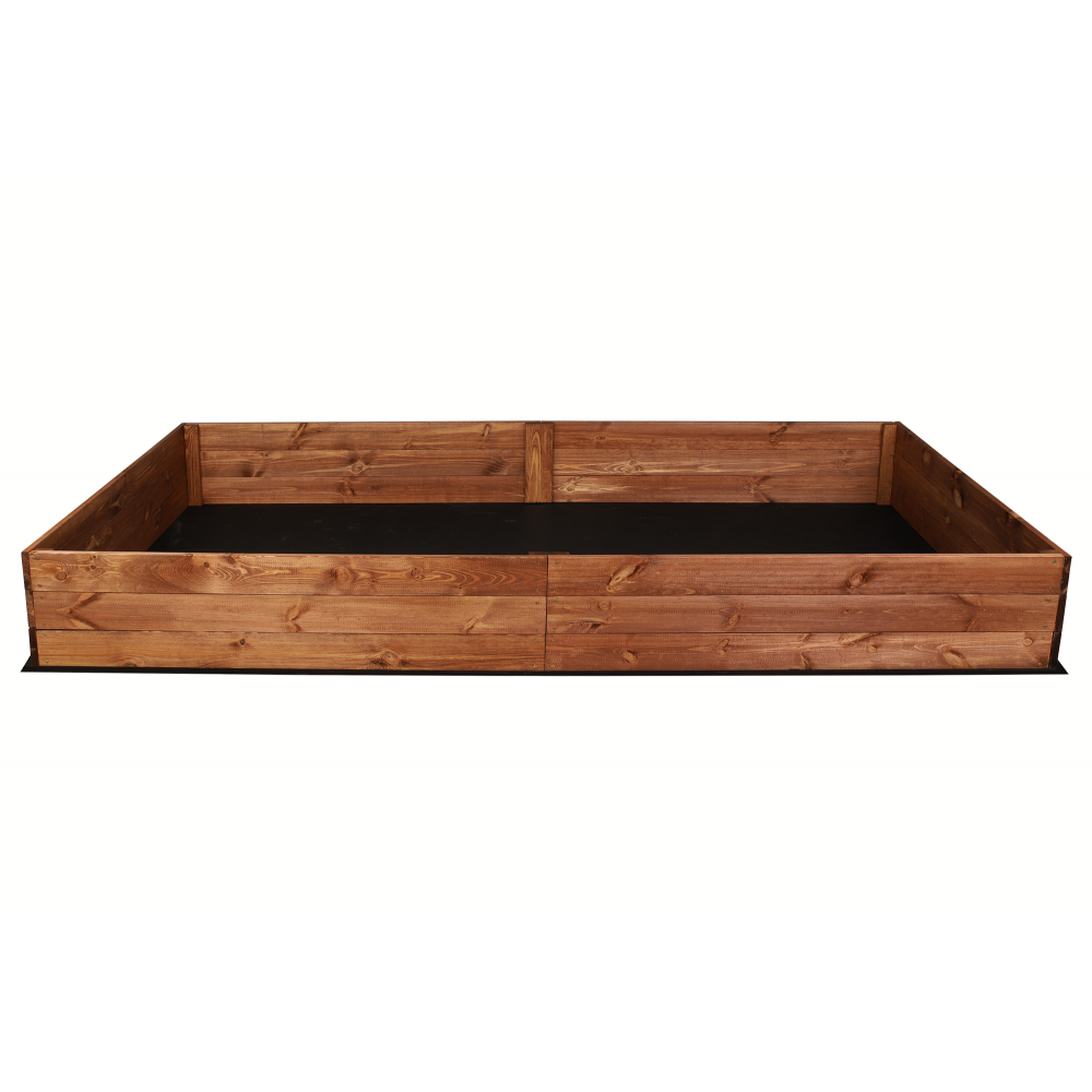 Wielka skrzynia ogrodowa ZP06 /27x237x117 cm/ Brązowa