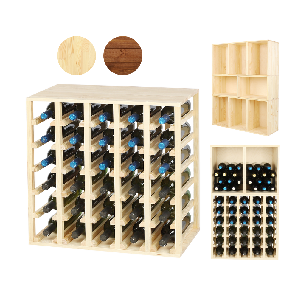 Modułowy stojak na wino RW-6 – Naturalne Drewno