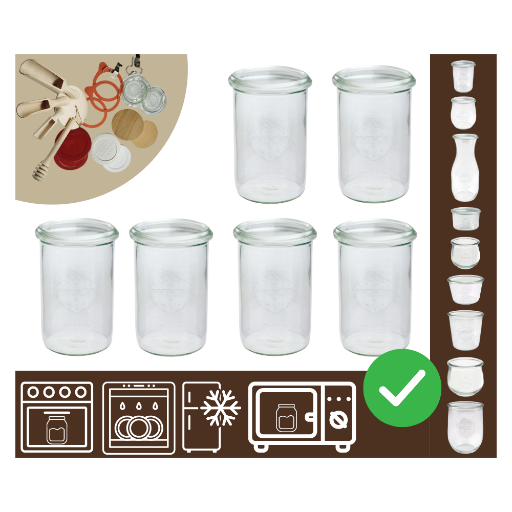 Słoiki WECK 6szt/ żaroodporny słoik 1050ml 1l MOLD