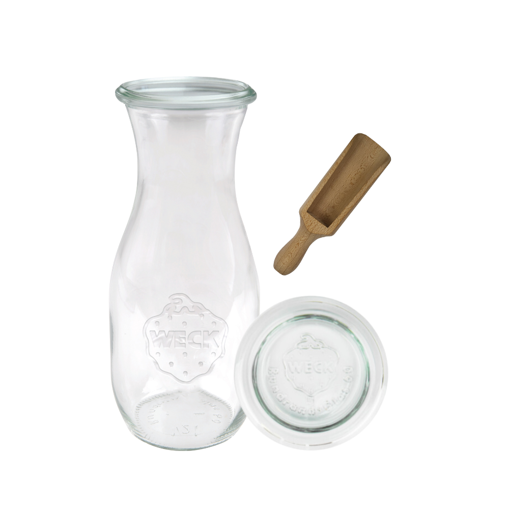 Słoiki WECK / szklane wieko, miarka KARAFKA 1l 1062ml BUTELKA