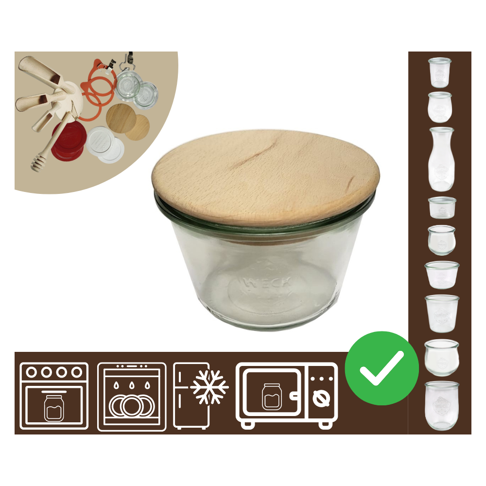 Słoiki WECK / drewniane wieko słoik 370ml MOLD