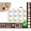 Słoiki WECK 12szt/ drewniane wieko, miarka słoik 1050ml 1l MOLD