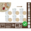 Słoiki WECK 6szt/ drewniane wieko, nabierak słoik 1050ml 1l MOLD