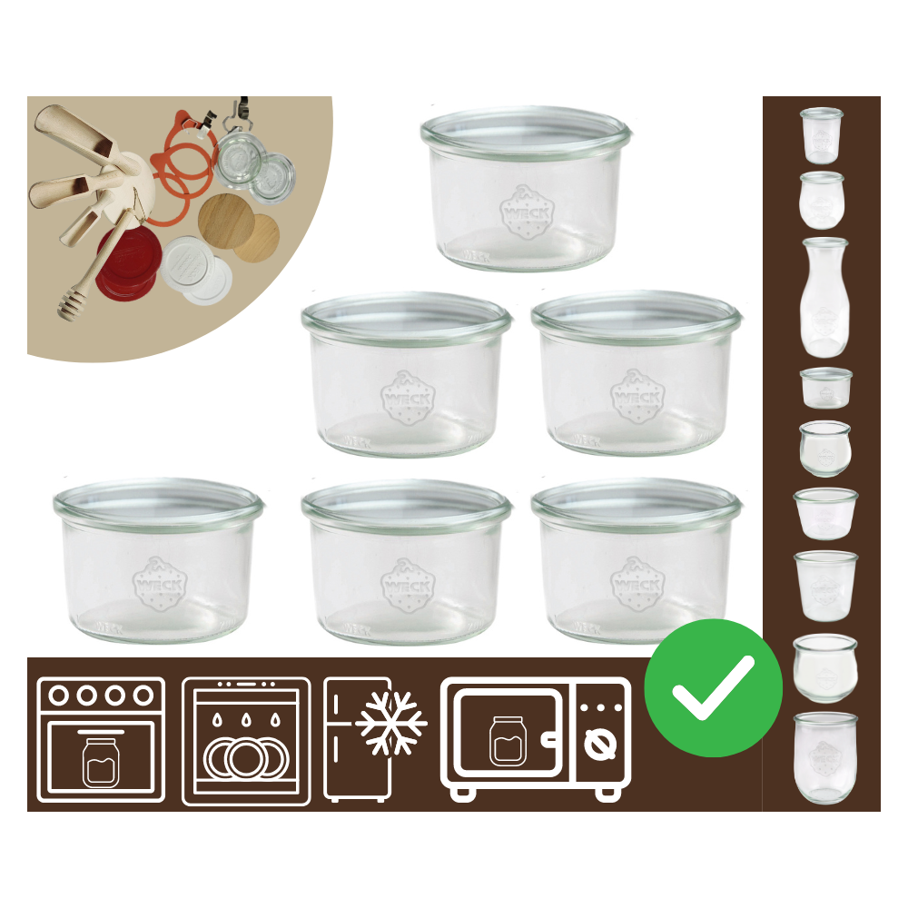 Słoiki WECK 6szt / żaroodporny słoik 200ml MOLD