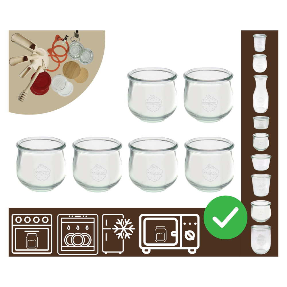 Słoiki WECK 6szt/ żaroodporny słoik 370ml TULIP