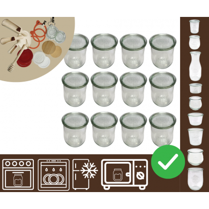 Słoiki WECK 12szt/ szklane wieko słoik 1l 1062ml TULIP