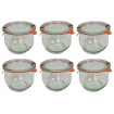 Słoiki WECK 6szt/ szkl. wieko,gumka, bl słoik 370ml TULIP