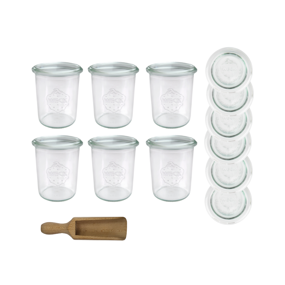 Słoiki WECK x6 / szklane wieko, miarka słoik 160ml MOLD