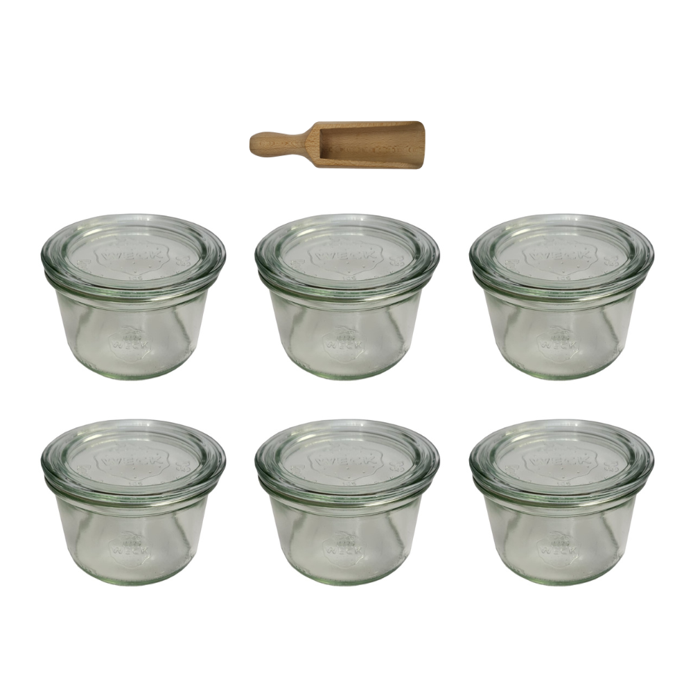 Słoiki WECK 6szt / szklane wieko, miarka słoik 200ml MOLD